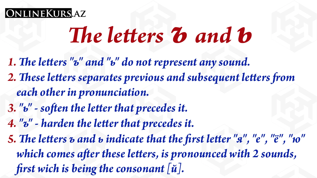 The letters ъ and ь