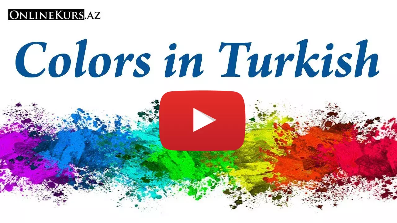 Names of colours in Turkish