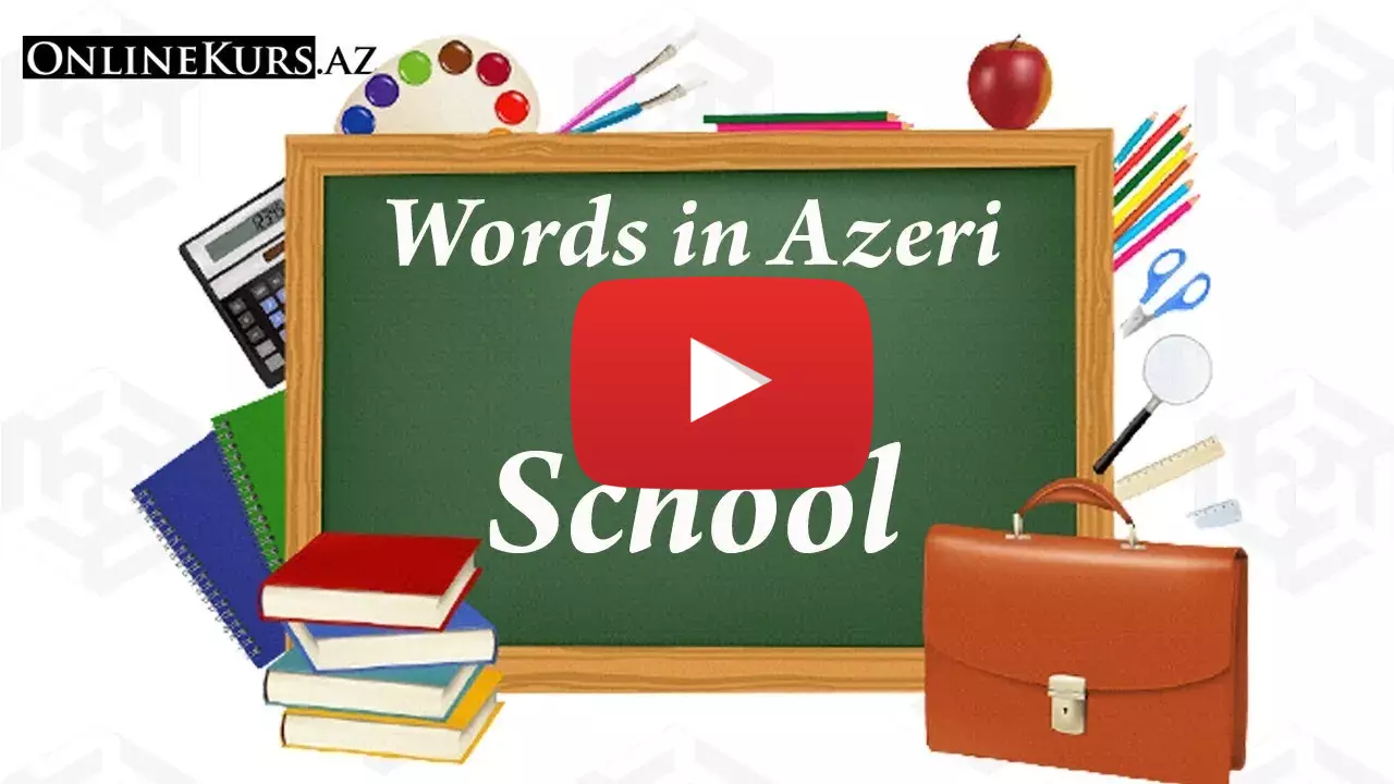 Words in Azeri about school