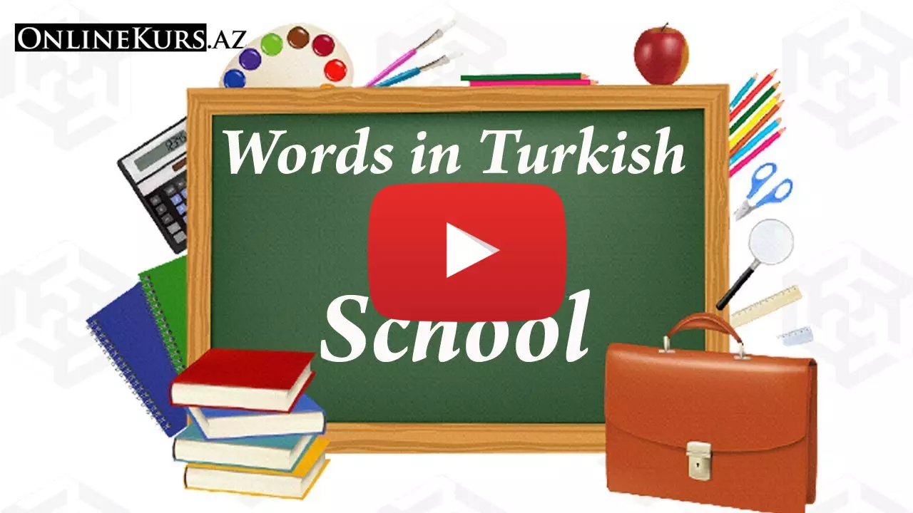 school supplies in Turkish