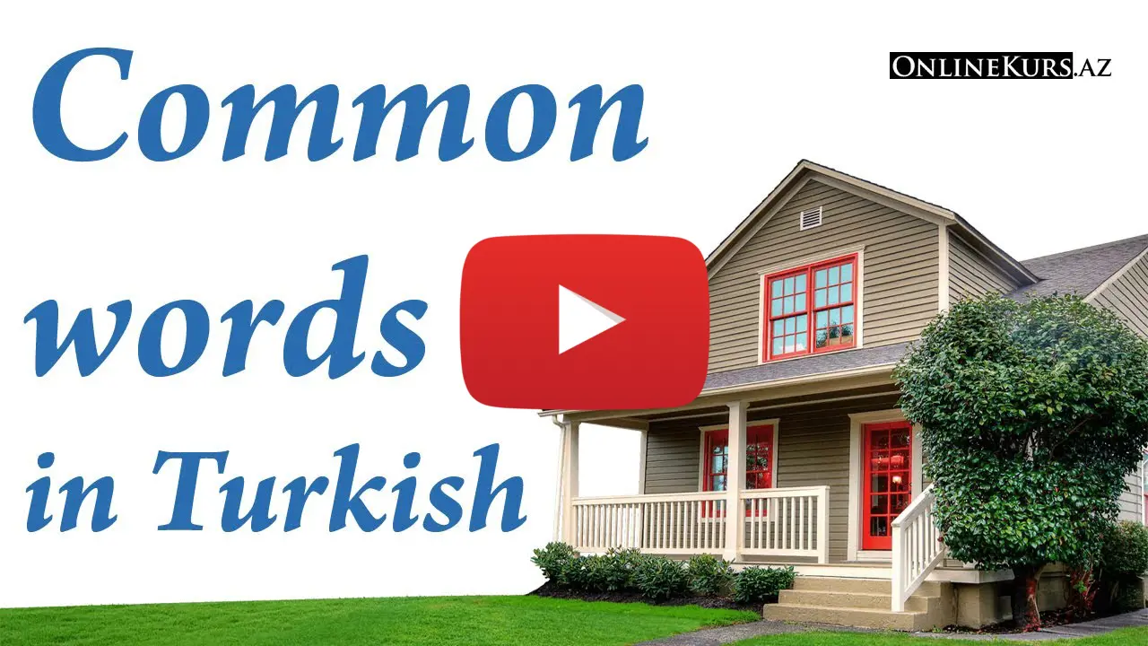 Turkish vocabulary for home