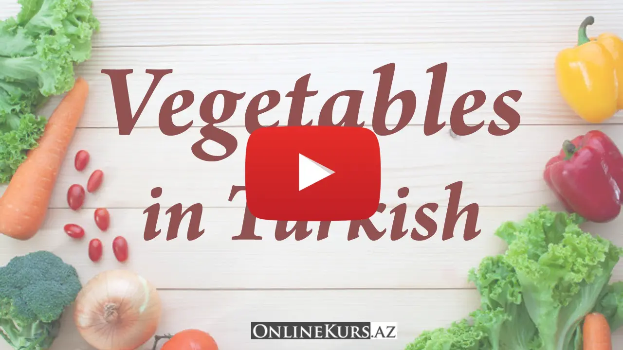 Vegetable names in Turkish